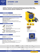 GYS GYSARC 120 Karta katalogowa