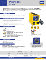 GYS GYSARC 160 Karta katalogowa