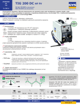 GYS TIG 200 DC FV Karta katalogowa