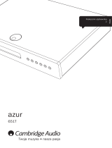 Cambridge Audio AZUR 651T Instrukcja obsługi