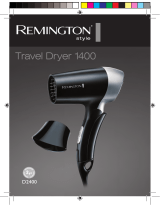 Remington Travel Dryer 1400 D2400 Instrukcja obsługi