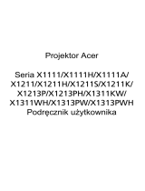 Acer X1311WH Instrukcja obsługi