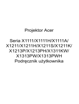 Acer X1111A Instrukcja obsługi