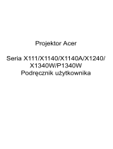 Acer X1140 Instrukcja obsługi
