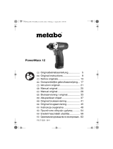 Metabo POWERMAXX12 Instrukcja obsługi