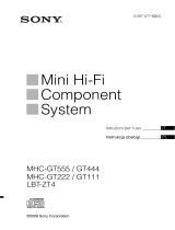 Sony MHC-GT555 Instrukcja obsługi