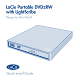 LaCie Portable DVD±RW with LightScribe Design by Sam Hecht Skrócona instrukcja instalacji