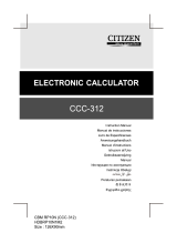 Citizen CCC-312 Instrukcja obsługi