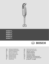 Bosch MSM7400/01 Instrukcja obsługi