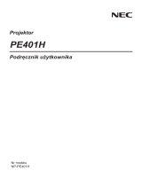 NEC PE401H Instrukcja obsługi