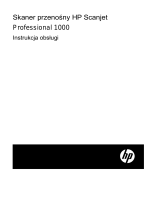 HP ScanJet Professional 1000 Mobile Scanner Instrukcja obsługi