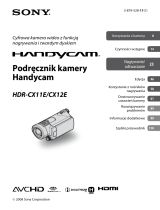 Sony HDR-CX12E Instrukcja obsługi