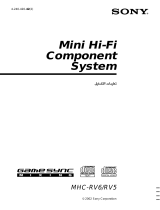 Sony MHC-RV5 Instrukcja obsługi