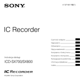 Sony ICD-SX700 Instrukcja obsługi