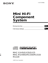 Sony MHC-RG310 Instrukcja obsługi