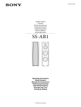 Sony SS-AR1 Instrukcja obsługi