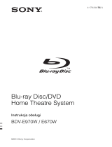 Sony BDV-E970W Instrukcja obsługi