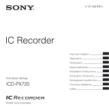 Sony ICD-PX720 Instrukcja obsługi