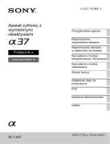 Sony SLT-A37K Instrukcja obsługi