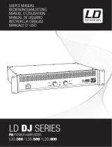 LD Systems DJ500 Power Amplifier 2 x 250 W 4 Ohms Instrukcja obsługi