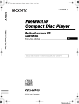 Sony CDX-MP40 Instrukcja obsługi