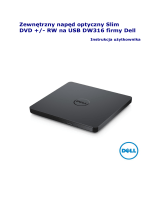 Dell External USB Slim DVD +/- RW Optical Drive DW316 instrukcja