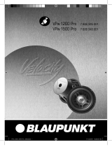 Blaupunkt VELOCITY VPW 1500 PRO Instrukcja obsługi