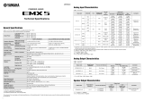 Yamaha EMX5 Powered Mixer Specyfikacja
