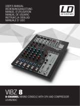 LD Systems VIBZ 8 DC PA Mixer Instrukcja obsługi