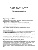 Acer W701P Skrócona instrukcja obsługi