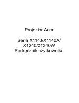 Acer X1140A Instrukcja obsługi