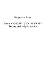 Acer X1263 Instrukcja obsługi