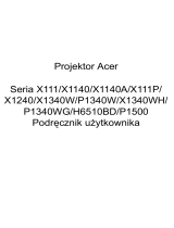 Acer P1500 Instrukcja obsługi