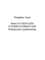 Acer X1230S Instrukcja obsługi