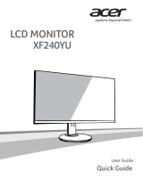 Acer XF240YU Skrócona instrukcja obsługi