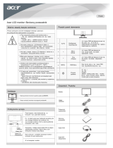 Acer AL2016W Skrócona instrukcja obsługi