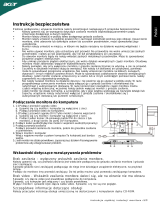 Acer G225HQ Skrócona instrukcja obsługi