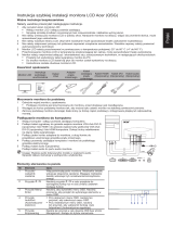 Acer G257HL Skrócona instrukcja obsługi