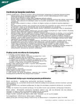 Acer G185H Skrócona instrukcja obsługi