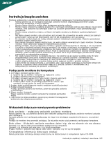Acer G195WV Skrócona instrukcja obsługi