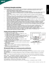 Acer A231HL Skrócona instrukcja obsługi