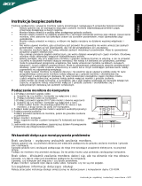Acer G205HL Skrócona instrukcja obsługi