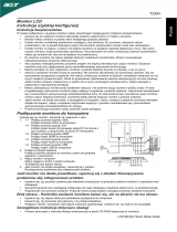 Acer T230H Skrócona instrukcja obsługi
