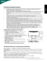Acer H193W Skrócona instrukcja obsługi