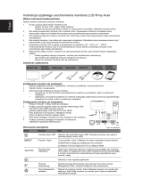 Acer H225HQL Skrócona instrukcja obsługi