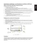 Acer ET322QU Skrócona instrukcja obsługi