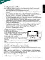Acer V233PH Skrócona instrukcja obsługi