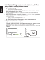 Acer PT167Q Skrócona instrukcja obsługi