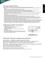 Acer P166HQL Skrócona instrukcja obsługi