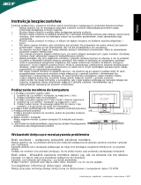 Acer P186HL Skrócona instrukcja obsługi